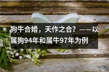 以属狗94年和属牛97年为例