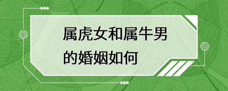 首先,属虎女和属牛男的性格有很大的不同.