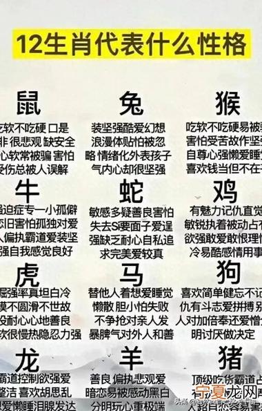 12生肖性格汇 性格十二生肖