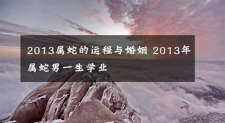 2023属蛇的运程与婚姻2023年属蛇男一生学业