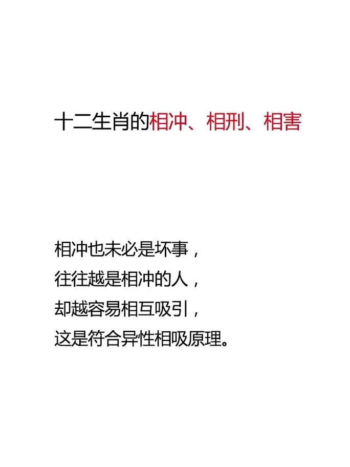 了解十二生肖相冲相刑相害,有相合也有相冲,这样才会平衡. - 抖音